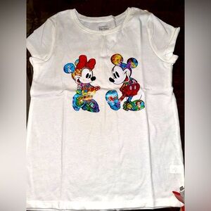 Colorful Mickey and Minney Mouse Girls Top